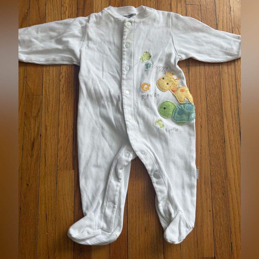 Baby Boy Girl Clothes Vintage Carter's 9 Month Frog Turtle Giraffe Outfit